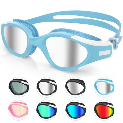 [Findway] ゴーグル 水泳、スイミングゴーグル 大人 水泳ゴーグル UVカット 曇り防止 水漏れ防止 柔らかいシリコン ノーズブリッジ