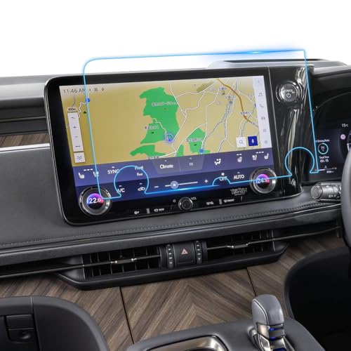 LFOTPP レクサスLM 2代目 用 ナビ フィルム 14インチ 傷防止強化 ガラスフィルム TAWH15W型 カーナビ ..