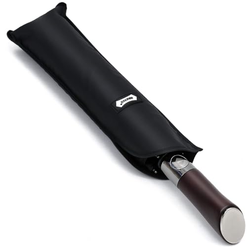 折りたたみ傘 自動開閉 大きい メンズ 耐風 弧長140cm 直径122cm 風に強い グラスファイバー 撥水 傘ケース付 ブラック YS-HE