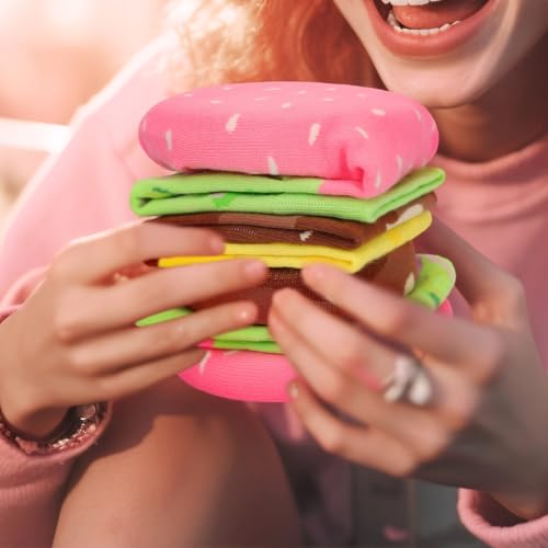 [AGRIMONY] ハンバーガー ボックス 靴下 メンズ レディース 男の子 - おもしろ プレゼント男性 女性 クリスマス 誕生日 人気