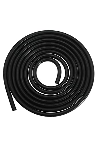 シリコンホース 4mm 耐熱 汎用 バキュームホース 車 シリコンほーす (4mmX3m ブラック)