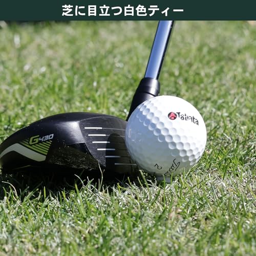 Tabata(タバタ) ゴルフ ティー ウッドティー 白 60本入り 木製 大容量 木製 ゴルフ...