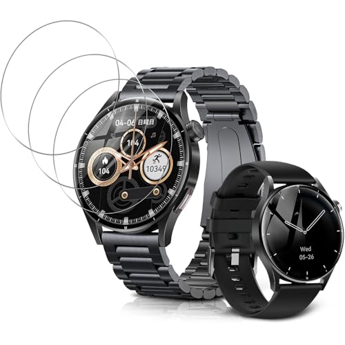 3枚セットFor FOSMET QS40 保護フィルム 保護ガラス FOSMET QS40 スマートウォッチ 1.43インチ 対応 フィルム K