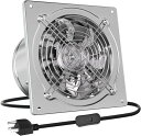 Okryain 換気扇 150mm ダクト用換気扇 風量525m3/h 中間取付形ダクトファン 業務用ファン 大風量 強力 スイッチ付き ステン