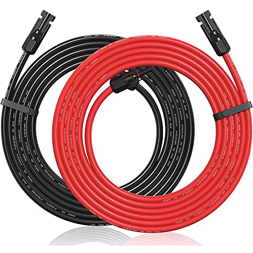 Ruoshi MC4 ケーブル10mソーラー延長ケーブル ソーラーパネル接続用 ソーラーパネル 並列接続ケーブル ..