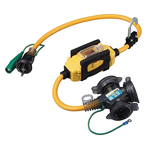 コンセント仕様定格:2P・15A・125V アース付イエロー/電線仕様長さ:0.7m 電線仕様太さ:2m/BFX-013K・パッケージ個数:1・電線仕様(種別・太さ×心数):ソフトVCT 2.0?×3心・コンセント定格:2P・15A・125V 接地付、コンセント数:2P/2P接地付×3個・質量:0.7kg、コード長さ:0.7m・その他特長:完全防雨構造のブレーカーボックス、耐衝撃プロテクター付、漏電遮断器(地絡保護専用型)、2P/2P接地付兼用フキュートビプラグ、コンセント防雨キャップ、パイロットランプ内蔵、エクスバンド付商品紹介 ●屋外用防雨型コンセント付延長コードです。 ●コンセント防雨キャップでしっかり防水します。 ●電気機器を使用する際に簡単に漏電遮断器を設置できます。 ●過負荷/漏電遮断器付(漏電と使いすぎ(過電流))で電源を遮断します。 ●ブレーカーボックスは完全防雨構造なので雨中でも安心して使え、落下にも強い耐衝撃プロテクター付きです。 ●コンセントボディの中に通電確認ができるパイロットランプ付きトリプルタップ仕様です。 ご注意（免責）＞必ずお読みください ●製品本来の目的以外の用途には使用しないでください。●破損の原因となる行為、乱暴な取扱はしないでください。