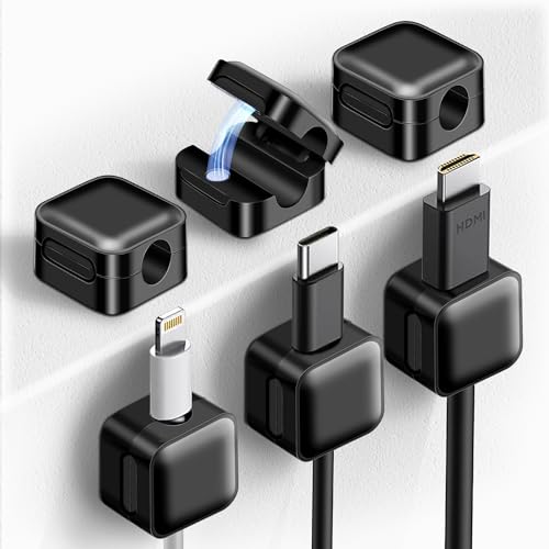 ケーブルホルダー マグネット ケーブルクリップ 超薄型・様々な配線対応・片手で楽々 コードホルダー ..