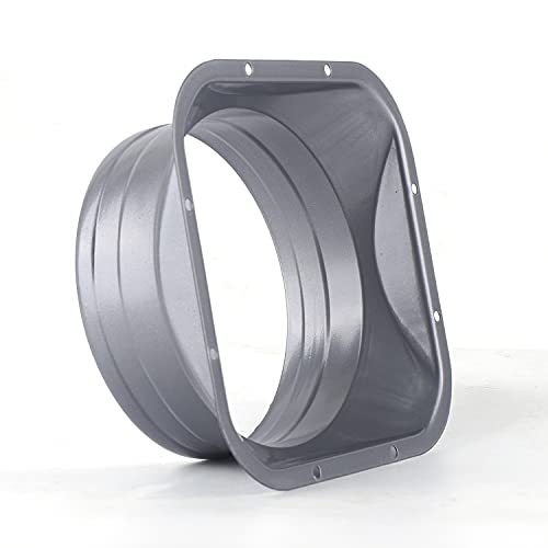 TiCoast ストレートパイプフランジ 金属 亜鉛めっき ダクトコネクター フランジ 換気システム 配管部品..