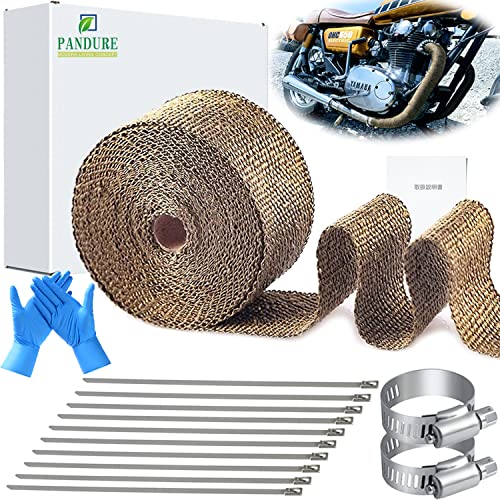 耐熱布 サーモ バンテージ 高グラスファイバー 玄武岩繊維 耐熱温度1600℃ エキマニ エキゾーストラップ プロテクトラップ 自動車 バイク