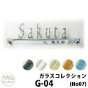 ディーズガーデン ガラスコレクション G-04 No07 DHG04□A 文字:アルミ鋳物 彫り込み文字2色 ディーズサイン 壁面取付用 かわいい オシャレ アンティーク DHG04 G04 G4