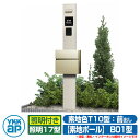 機能門柱 機能ポール YKKap ルシアス機能門柱 B01型 照明付きタイプ 前入れ前出し T10型ポスト(素地色)×ポール(素地色) YKK UMB-B01 ...