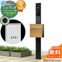 【無料★特典付】門柱 機能ポール YKKap シンプレオポストユニット 1型 照明なし本体 T10型ポスト(複合色) セット 前入れ前出し イメージ:B7カーム...