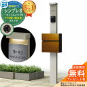 【無料★特典付】門柱 機能ポール YKKap シンプレオポストユニット 1型 照明付き(100V照明)本体 T10型ポスト(複合色) セット 前入れ前出し イメ...