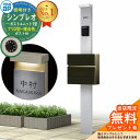 【無料★特典付】門柱 機能ポール YKKap シンプレオポストユニット 1型 照明付き(100V照明)本体 T10型ポスト(複合色) セット 前入れ前出し イメ...