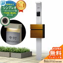 【無料★特典付】門柱 機能ポール YKKap シンプレオポストユニット 1型 照明付き(100V照明)本体 T10型ポスト(複合色) セット 前入れ前出し イメ...