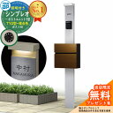 【無料★特典付】門柱 機能ポール YKKap シンプレオポストユニット 1型 照明付き(100V照明)本体 T10型ポスト(複合色) セット 前入れ前出し イメ...