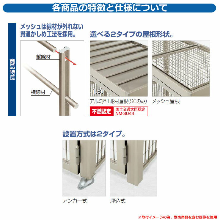 四国化成 ゴミ箱 ダストボックス ゴミストッカー AMF型 アルミ押出形材屋根 開き戸式 設置方法：アンカー式 連棟ユニット 2020サイズ ゴミ収集庫 公共 物置 3