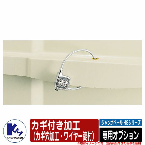 カイスイマレン ゴミ箱 ダストボックス ジャンボペール HGシリーズ 専用オプション カギ付き加工（カギ穴加工・ワイヤー錠付） 本体と同時購入のみ販売可能