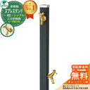 【無料★特典付】立水栓 水栓柱 2口 ユニソン スプレスタンド60 左右仕様 蛇口2個セット(ゴールド) シンプルタイプ 二口水栓柱 参考写真:マットブラック ...