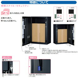 郵便ポスト/宅配ポスト/宅配ポストヴィコDBスリム100ポスト無し左開きタイプ
