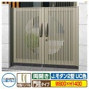 【無料★特典付】門扉 形材門扉 アルミ門扉 Jモダン J.モダン2型 UC 両開きタイプ 門柱タイプ 呼称:0814(W800×H1400) MJ-2 三協アル...