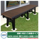 縁側 縁台 濡れ縁 濡縁 木粉入り樹脂タイプ NEM-6040 間口1800×出幅1100×高さ450mm ベンチ 屋外 三協アルミ 三協立山アルミ人気 おしゃ...