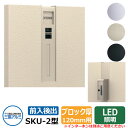 郵便ポスト SKU-2型 120mm用 縦型 壁埋め込み イメージ:アーバングレー 三協アルミ おしゃれ クール シンプル 戸建て 玄関 庭 かわいい 宅配 新...