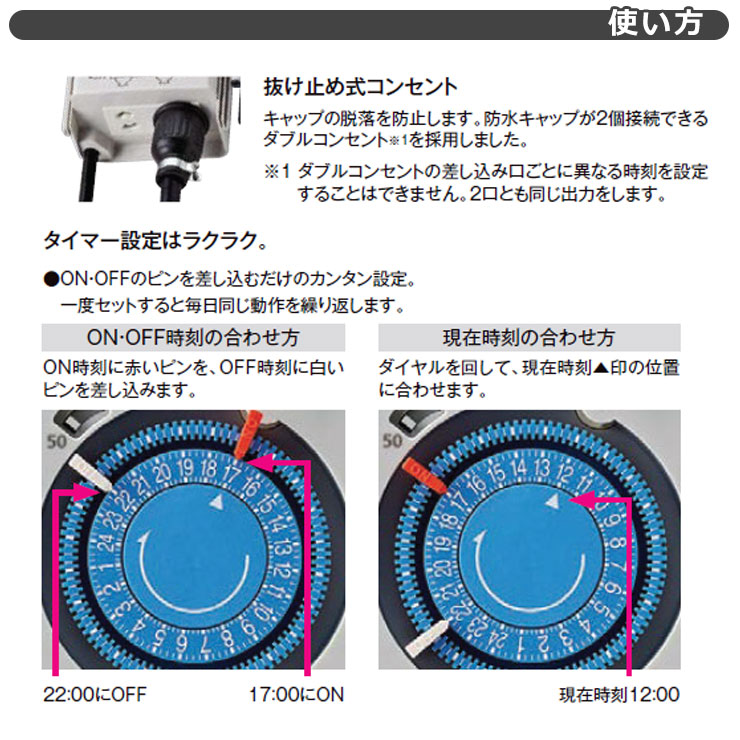 パナソニック 防雨型24時間タイムスイッチ TBC171N 最大1500W 照明器具自動ON/OFF...
