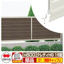 フェンス 目隠し 囲い クレディフェンスHG15型 H800(0820サイズ) 専用オプションアンダーカバーF用エンドキャップのみ 01:端部キャップU 四国化成 自由支柱 CHGF15 01UCC ラティスフェンス ルーバーフェンス 目隠しフェンス 屋外 アルミ(4)