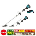 雑草 草刈り 雑草対策 マキタ 草刈機 充電式スプリット草刈機 MUX60DPG2M モーター部+刈払アタッチメント バッテリBL1860B×2本・充電器DC18RD付属 makita リチウムイオン36V （6.0Ah）