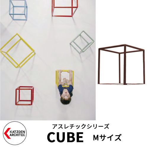 カツデンアーキテック CUBE キューブ Mサイズ 家庭用アスレチックシリーズ イメージ：ラスティアイロン 運動器具 TXフリー トルエンキシレン非含有 機械構造用炭素鋼鋼管