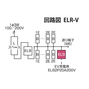 河村電器産業 EV回路付分電盤 リミッタースペース付 ELR5120-V 分岐数12+0　主幹容量50A EV充電回路20A200V PHV充電用電気設備