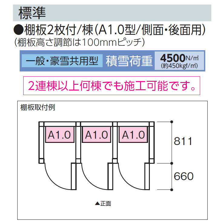 【無料★特典付】ヨドコウ エルモ連続型 LLD-0808 物置 一般・豪雪共用型 追加棟 お...