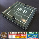 【安心保証付】【ポイント5倍】二層板表札 クリスタル Type12:2点ビス仕様【サイズ:120×120mm】 イメージ画像:Bデザイン(6ブラック) YKKa...