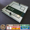 【安心保証付】【ポイント5倍】二層板表札 クリスタル Type15:2点ビス仕様【サイズ:120×120mm】 イメージ画像:Dデザイン(1ステンレス) YKK...