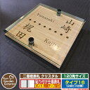 【安心保証付】【ポイント5倍】二層板表札 クリスタル Type16:2点ビス仕様【サイズ:120×120mm】 イメージ画像:Eデザイン(4木目カシュー) YK...