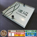 【安心保証付】【ポイント5倍】二層板表札 クリスタル Type21:2点ビス仕様【サイズ:120×120mm】 イメージ画像:Eデザイン(1ステンレス) YKKap ルシアスポストユニット 三協アルミ ステイム 機能門柱 機能ポールにも取付可能 貼付け 表札 ネームプレート