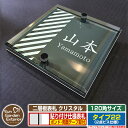 【安心保証付】【ポイント5倍】二層板表札 クリスタル Type22:2点ビス仕様【サイズ:120×120mm】 イメージ画像:Cデザイン(6ブラック) YKKa...