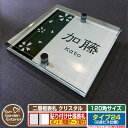 【安心保証付】【ポイント5倍】二層板表札 クリスタル Type24:2点ビス仕様【サイズ:120×120mm】 イメージ画像:Bデザイン(1ステンレス) YKKap ルシアスポストユニット 三協アルミ ステイム 機能門柱 機能ポールにも取付可能 貼付け 表札 ネームプレート