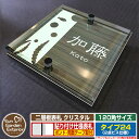 【安心保証付】【ポイント5倍】二層板表札 クリスタル Type24:2点ビス仕様【サイズ:120×120mm】 イメージ画像:Eデザイン(5木目コナ) YKKap ルシアスポストユニット 三協アルミ ステイム 機能門柱 機能ポールにも取付可能 貼付け 表札 ネームプレート
