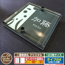 【安心保証付】【ポイント5倍】二層板表札 クリスタル Type24:2点ビス仕様【サイズ:120×120mm】 イメージ画像:Eデザイン(6ブラック) YKKap ルシアスポストユニット 三協アルミ ステイム 機能門柱 機能ポールにも取付可能 貼付け 表札 ネームプレート