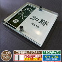 【安心保証付】【ポイント5倍】二層板表札 クリスタル Type24:2点ビス仕様【サイズ:120×120mm】 イメージ画像:Fデザイン(1ステンレス) YKKap ルシアスポストユニット 三協アルミ ステイム 機能門柱 機能ポールにも取付可能 貼付け 表札 ネームプレート