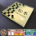 【安心保証付】【ポイント5倍】二層板表札 クリスタル Type25:2点ビス仕様【サイズ:120×120mm】 イメージ画像:Aデザイン(3ゴールド) YKKap ルシアスポストユニット 三協アルミ ステイム 機能門柱 機能ポールにも取付可能 貼付け 表札 ネームプレート
