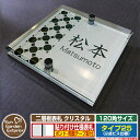 【安心保証付】【ポイント5倍】二層板表札 クリスタル Type25:2点ビス仕様【サイズ:120×120mm】 イメージ画像:Bデザイン(1ステンレス) YKKap ルシアスポストユニット 三協アルミ ステイム 機能門柱 機能ポールにも取付可能 貼付け 表札 ネームプレート