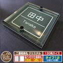 【安心保証付】【ポイント5倍】二層板表札 クリスタル Type12:2点ビス仕様【サイズ:130×130mm】 イメージ画像:Bデザイン(6ブラック) YKKa...