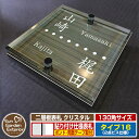 【安心保証付】【ポイント5倍】二層板表札 クリスタル Type16:2点ビス仕様【サイズ:130×130mm】 イメージ画像:Bデザイン(5木目コナ) YKKa...