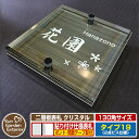【安心保証付】【ポイント5倍】二層板表札 クリスタル Type19:2点ビス仕様【サイズ:130×130mm】 イメージ画像:Bデザイン(5木目コナ) YKKap ルシアスポストユニット 三協アルミ ステイム 機能門柱 機能ポールにも取付可能 貼付け 表札 ネームプレート