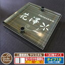 【安心保証付】【ポイント5倍】二層板表札 クリスタル Type19:2点ビス仕様【サイズ:130×130mm】 イメージ画像:Cデザイン(5木目コナ) YKKap ルシアスポストユニット 三協アルミ ステイム 機能門柱 機能ポールにも取付可能 貼付け 表札 ネームプレート