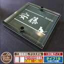 【安心保証付】【ポイント5倍】二層板表札 クリスタル Type19:2点ビス仕様【サイズ:130×130mm】 イメージ画像:Fデザイン(6ブラック) YKKap ルシアスポストユニット 三協アルミ ステイム 機能門柱 機能ポールにも取付可能 貼付け 表札 ネームプレート
