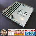 【安心保証付】【ポイント5倍】二層板表札 クリスタル Type22:2点ビス仕様【サイズ:130×130mm】 イメージ画像:Dデザイン(1ステンレス) YKKap ルシアスポストユニット 三協アルミ ステイム 機能門柱 機能ポールにも取付可能 貼付け 表札 ネームプレート